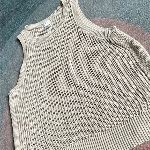 A new day Beige Knit Linen Tank Top - Picture 8 of 9